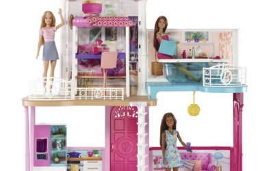 Barbie Dollhouse Set with 3 Dolls and Furniture Only $50!